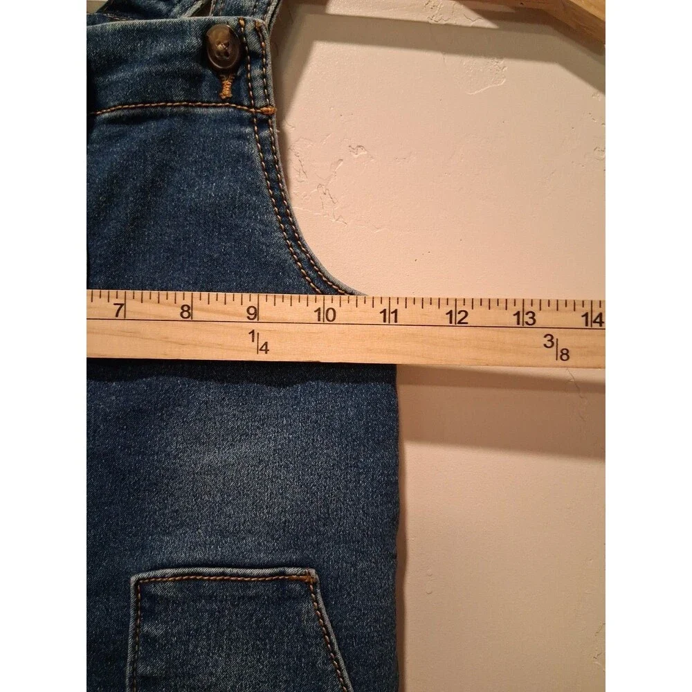 SET OF 2:  Wonder Nation 4T Denim & Animal Print Button Up Overall Dresses
